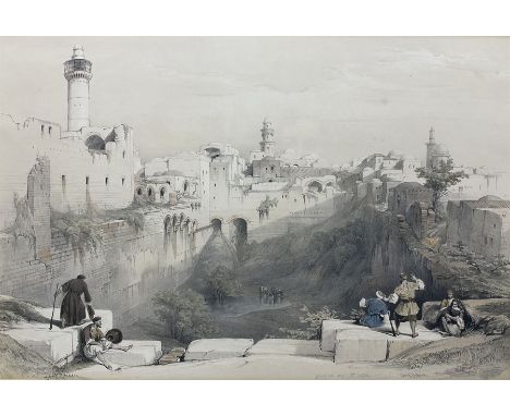 David Roberts (Scottish 1796-1864): Pool of Bethesda 'Jerusalem', lithograph with hand-colouring pub. 'The Holy Land, Syria, 