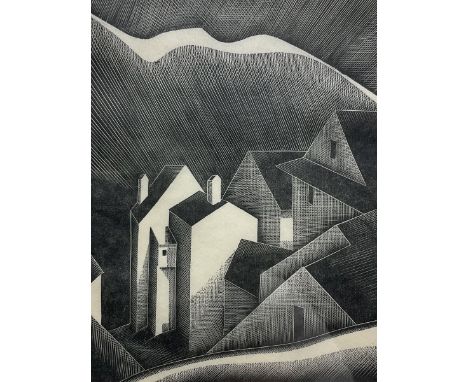 Cynthia Burnley (British 1900-1964): Architectural Scene, wood engraving signed titled numbered 3/35 an dated 1929, 16cm x 12
