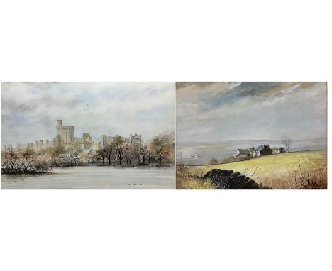 David Webb (British Contemporary): Windsor Castle from the Thames, watercolour signed and dated 89, 37cm x 56cm; Jo Dollemore