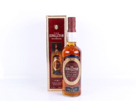 A bottle of The Singleton by Auchroisk 1981 single malt scotch whisky. In original box, 70cl, 40% vol.