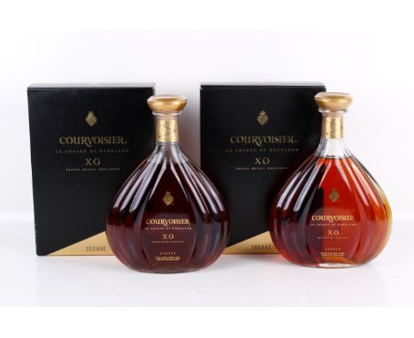 Two bottles of Courvoisier le voyage de Napoleon cognac. Boxed, 75cl, 40% vol. 