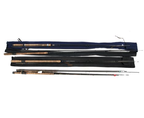 Four ‘Drennan’ feeder rods. Comprising IM8 13’ ½-2oz; 12’ Super Feeder IM8 ½ - 2oz; Medium Feeder 1/8 - 1 1/20z; Light feeder