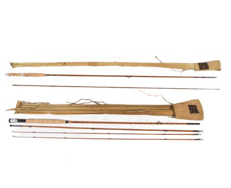 Two Hardy Palakona fly rods. Comprising a 2-piece 'The CC de France' No 246936 c 8 ½' (reel seat no. 19663 C) and a 3-piece '