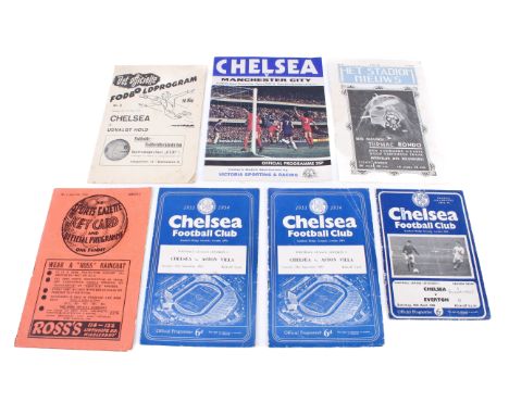 Seven English and Dutch Chelsea football programmes, 1936-1978. Comprising Het Stadion Nieuws, Blauw-Wit v Chelsea, 9th May 1