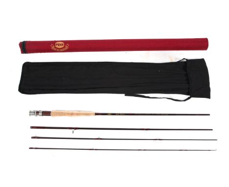 Penn 'Gold Medal' 4-piece 8'6" graphite travelling rod, line size 5. In a Penn hard travelling case
