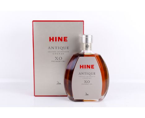 A bottle of Hine Antique XO premier cru cognac. Boxed, 70cl, 40% vol. 