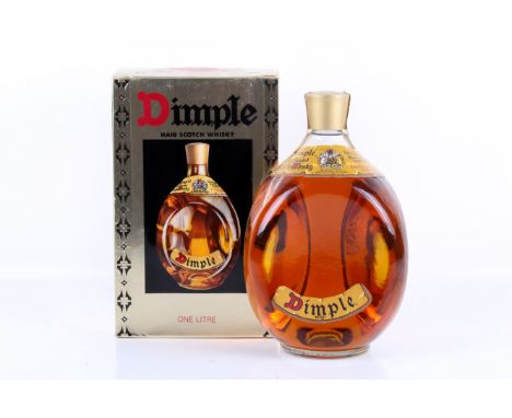 A bottle of John Haig & Co Dimple Scotch whisky. In original box, 1l, no vol shown.