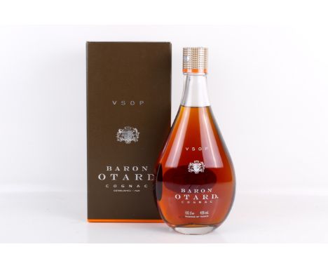 A bottle of Baron Otard cognac. Boxed, 1l, 40% vol. 