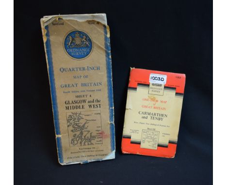 **This lot is part of Coach Tour 'Bargain Hunt'  - there is no buyers premium**Ordnance Survey - Quarter Inch Map of Great Br