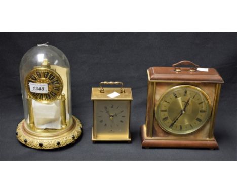 Clocks - a 20th centurh Balbi Mystery clock; a Metamec electric mantel clock; etc. (3)