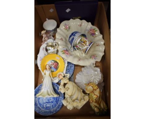 Ceramics - a Royal Worcester figure, From All Of Us; others, Royal Doulton, Coalport, etc; a Country Artists Inspiration mode