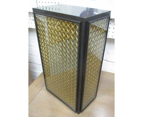 BEST AND LLOYD WALL LIGHT, bronze with brass mesh front, 36cm x 22cm x 14cm.