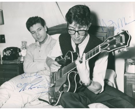 RICHARD CLIFF: (1940-     ) British Pop Singer. Vintage signed 9.5 x 7.5 photograph, an early image of the singer in a head a