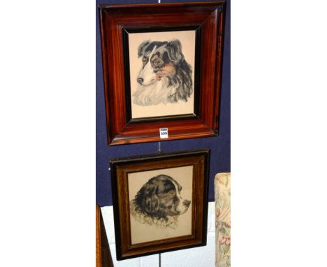 M Byrne
'Pair of Dog Portraits'
Watercolour, signed, 23 x 17cm (2)