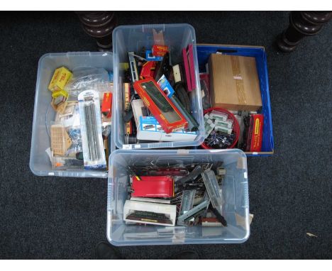 A Quanity of N, OO, HO Gauge Model Railway Workshop Items to include Rolling Stock, Lineside Accessories, Locomotives, Track,
