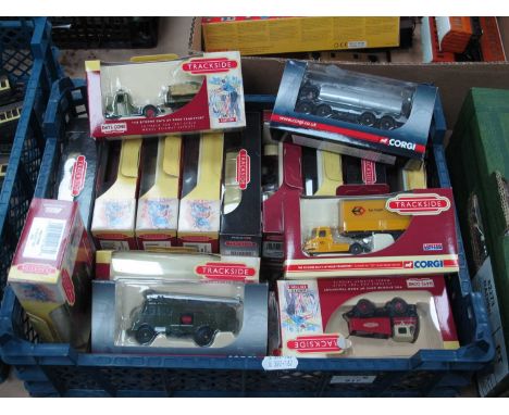 Seventeen Trackside 1:76th Scale Diecast Model Vehicles by Corgi, Lledo, boxed.