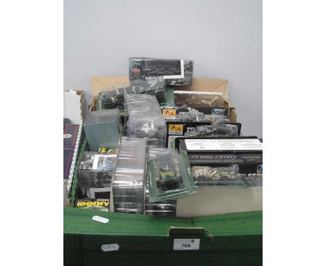Twenty Two Diecast and Plastic Model Military Vehicles by Easy Model, Admiral Toys and other including Armoured Vehicles, Air