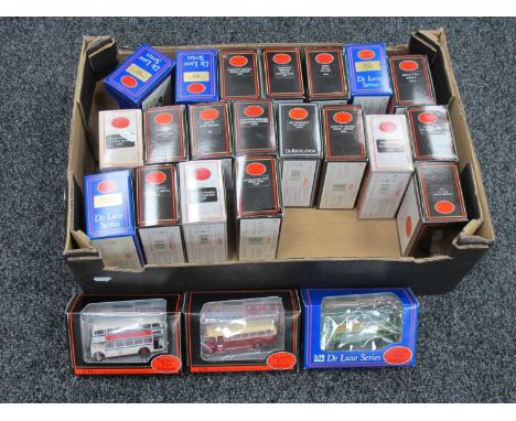 Twenty Three 1:76th Scale Diecast Model Buses by EFE, boxed.