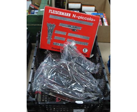 A Quantity of N Gauge Track Sections including Fleischmann Piccolo #9194 (part set).