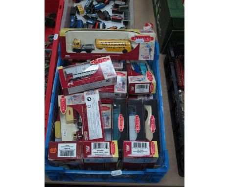 Seventeen OO Scale Trackside Diecast Model Vehicles by Corgi, Lledo, boxed.