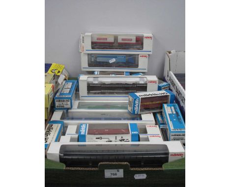 Twenty Four HO Gauge Outline Continental Rolling Stock Items by Marklin, boxed.