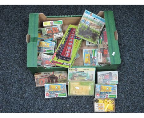 Approximately Twenty OO Scale Railway Themed Plastic Model Kits mostly by Airfix, unchecked, boxed.