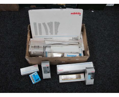A Quantity of HO Gauge Lineside Accessories, Track mostly by Marklin.