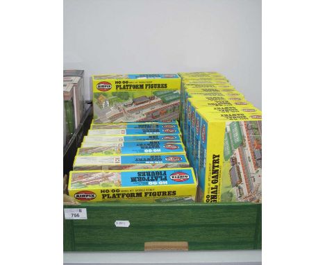 Twenty Three OO/HO Gauge Plastic Model Lineside Buildings and Accessories Kits by Airfix, all unchecked, boxed.