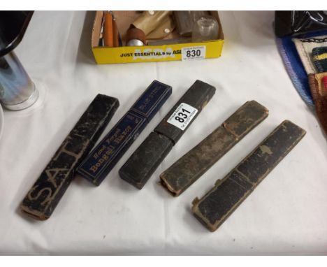 5 cut-throat razors by T R Cadman, Wade and Butler and Ewald Kleineck (the German razor is a/f)