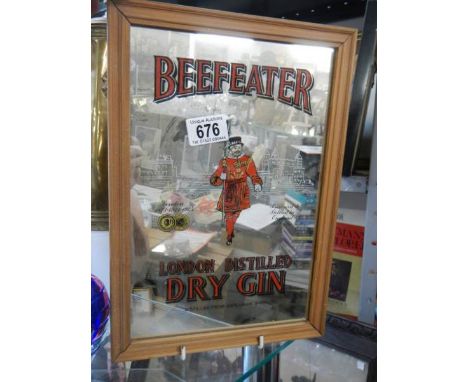 A Beefeater Dry Gin advertising mirror, COLLECT ONLY.