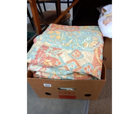 3 good pairs of curtains and one pair of tie backs, sizes; 70" x 40", 80" x 40" and 64" x 40"