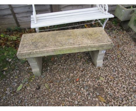 Pedestal stone bench