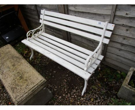 Wooden and cast iron Garden bench