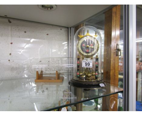 Dome clock and ship in bottle