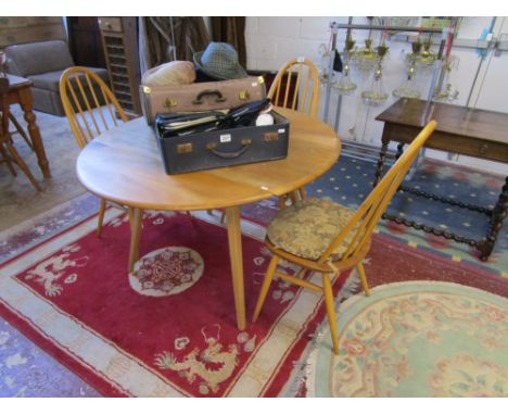 Ercol blonde dining table and 3 chairs