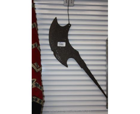 An unusual Glaive/Axe head, origin and age unknown, possibly 17th c. 45cm length