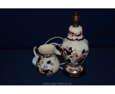 A Mason's Mandalay jug and matching table lamp