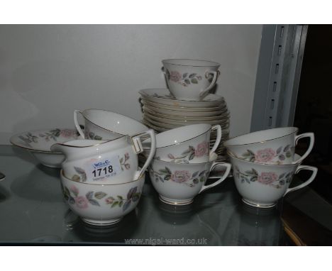 A Royal Worcester 'June Garland' Teaset, 27 pieces