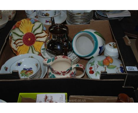 Miscellaneous china including Royal Worcester, Bridgewater jug, etc