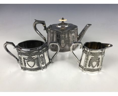 A Victorian EPBM bachelor tea service 