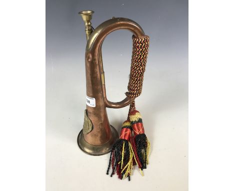 A reproduction copper and brass Scottish bugle