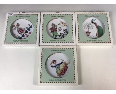 Four Royal Worcester collectors' plates