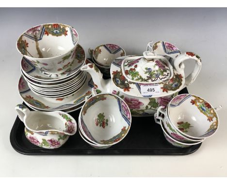 An early 19th century English porcelain tea service (a/f)