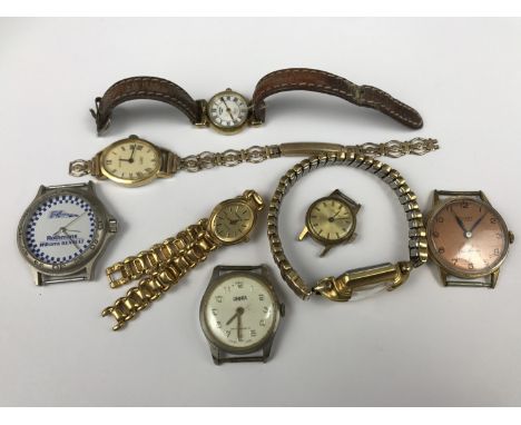 Vintage wristwatches, including a gentleman's Ancre, an Omnia and a lady's Rotary etc. 