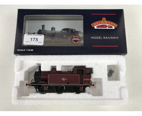 A boxed Bachmann model railway class 3F 0-6-0T Jinny locomotive 47357 BR maroon livery