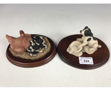 Two Border Fine Arts figurines including Patch and Surrogate Mother Brown