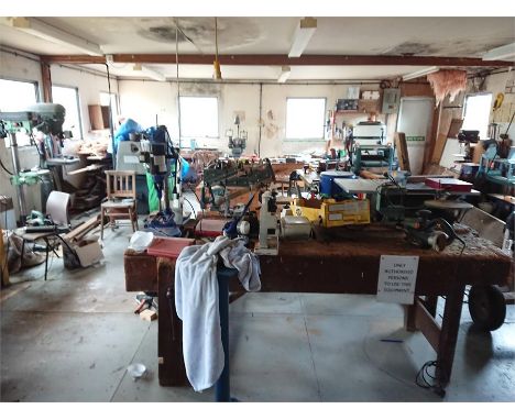 Industrial Mechanical interest. contents of a school wood/metal work room. Includes tools, machinery, benches. etc.NOTE: ENTI