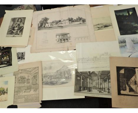 A COLLECTION OF LOOSE PRINTS architectural and others