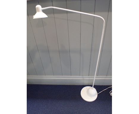 A VRIELAND DESIGN WHITE METAL READING LAMP floor standing (1). Provenance: The Estate of the late John Rollo Somerset-Paddon,