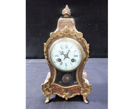 A FRENCH  MARTI &amp; CIE BOULLE CASED CLOCK retailed by Goldsmiths Company London, striking on a gong (for restoration; bott